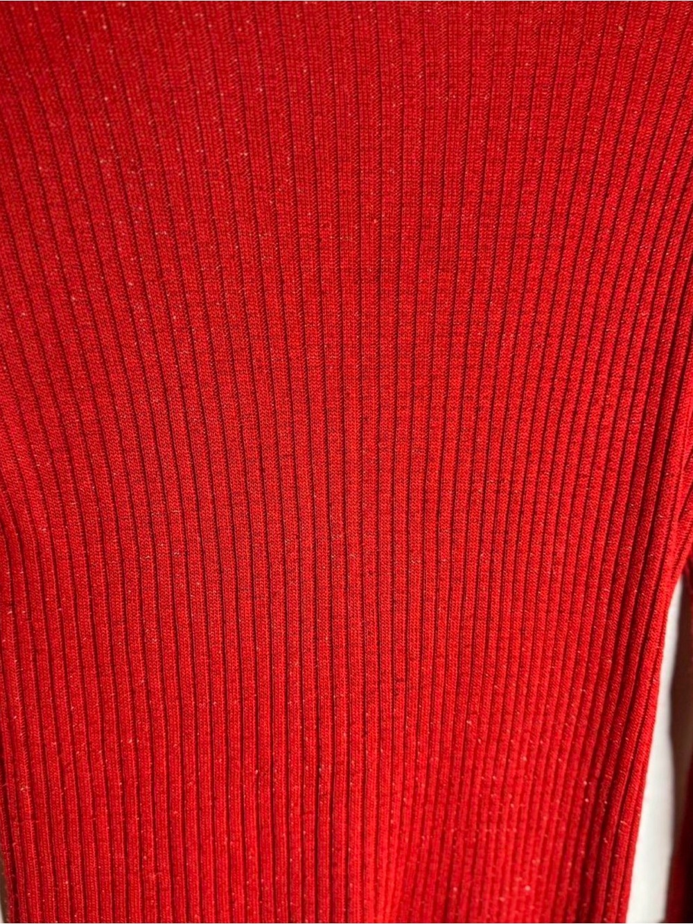Girls' Red Ribbed Tie-Front Sweater Top - Picture 7 of 8